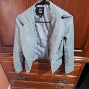 Grey faux leather jacket